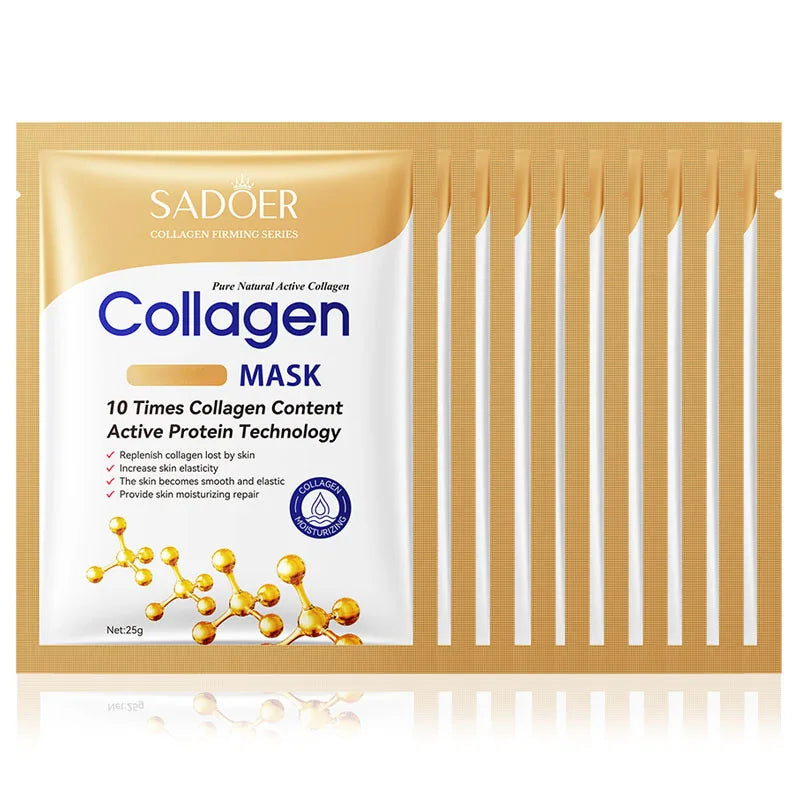 Hyaluronic Acid Collagen Face Mask Moisturizing Firming Brightening Hydrating Facial Masks Oil-control  Korean Skin Care Mask