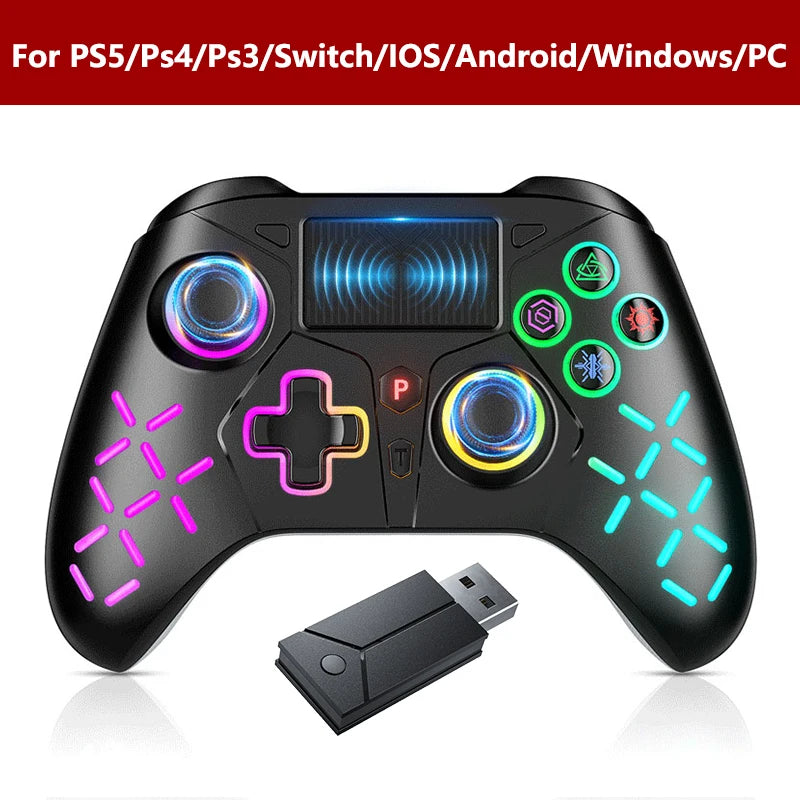 Controlador inalámbrico para consola PS5 compatible con BLACK MYTH WUKONG con vibración dual turbo para accesorios de control de juegos Steam/PC